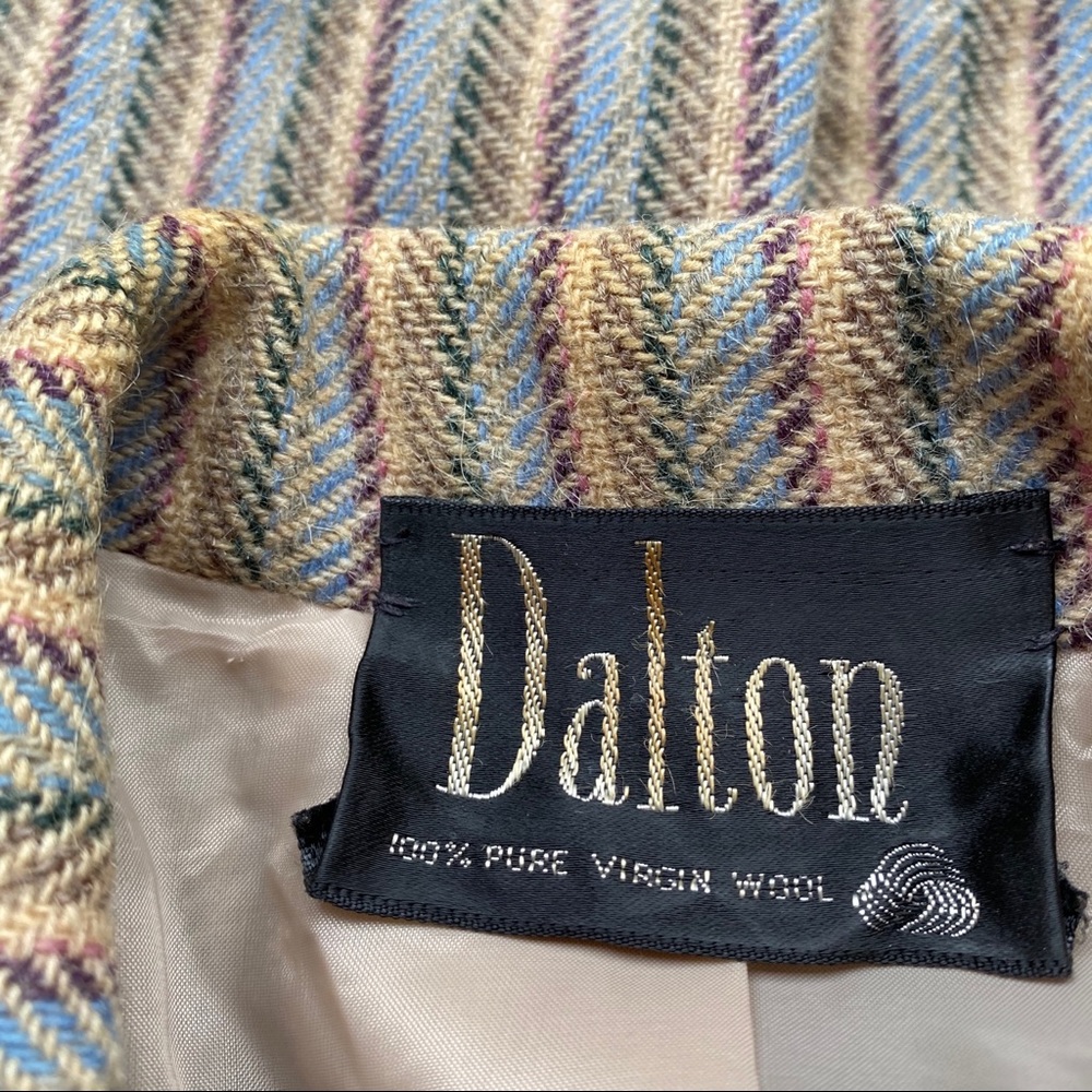 Striped virgin wool jacket and skirt by Dalton - Picture 5 of 6